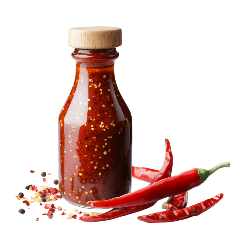 Chili Pepper Hot Sauce on transparent background png