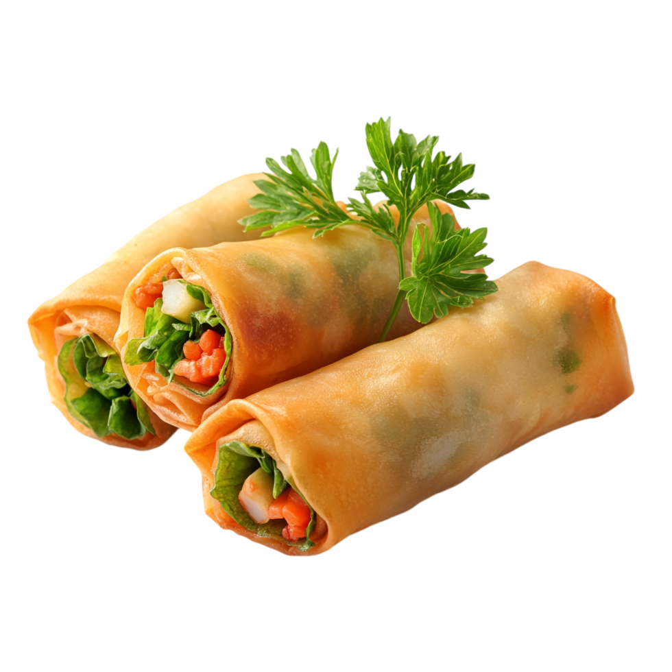 image of spring rolls on a transparent background png