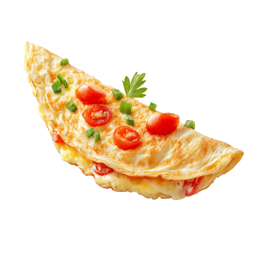 Floating Delicious Omelette on transparent background png