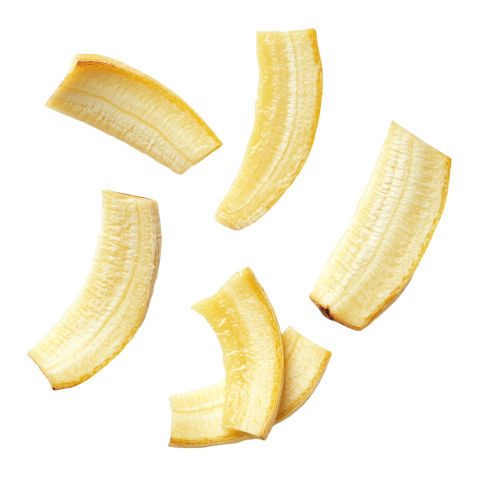 Banana Slices on transparent background High Detail png
