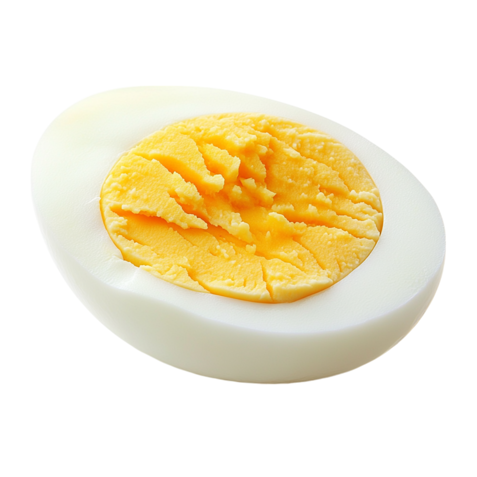 Hard Boiled Egg Slice on transparent background png