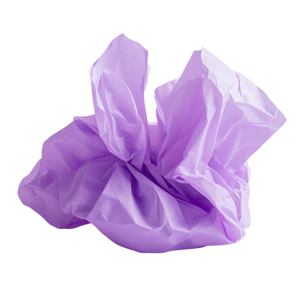 Colorful Tissue Paper on Purple and transparent background png