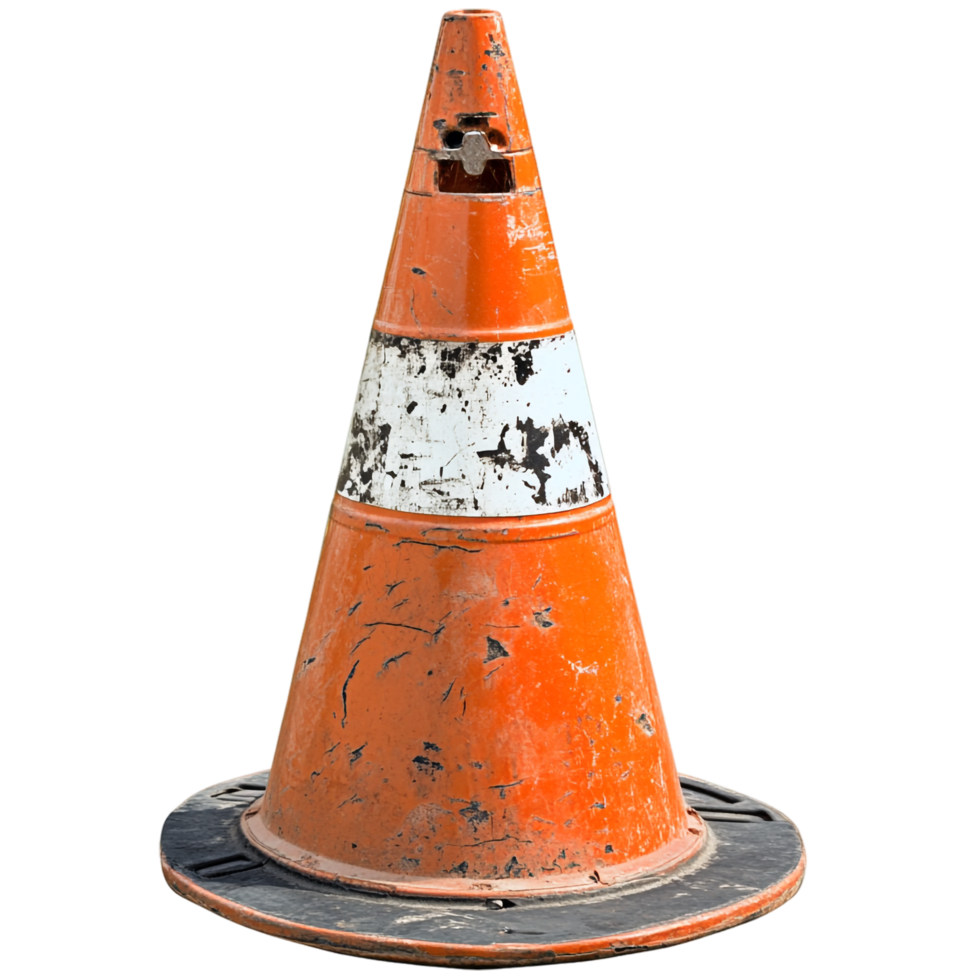 image of a traffic cone PNG clipart on a transparent background