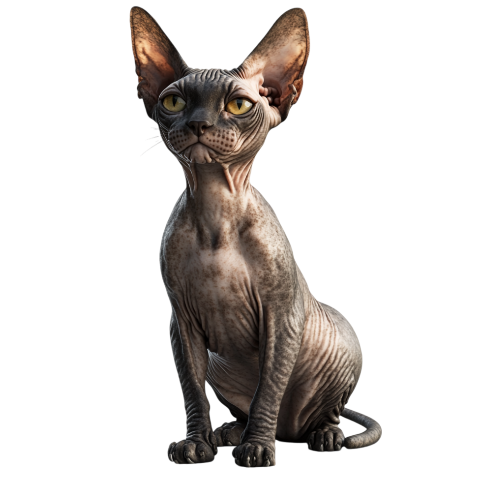 Canadian Sphynx cat isolated on transparent background png