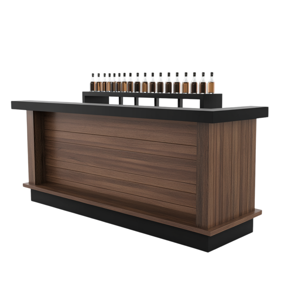 Bar Counter on transparent background 8K High Detail png