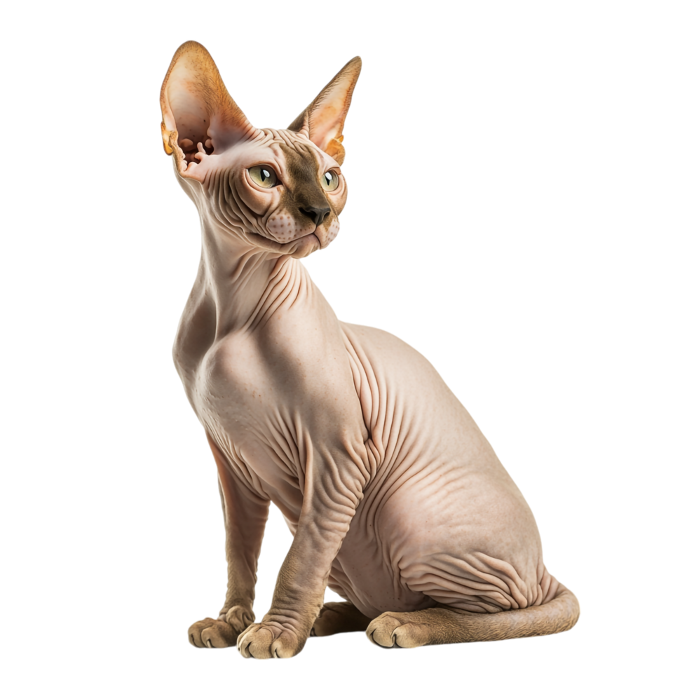 Canadian Sphynx cat isolated on transparent background png