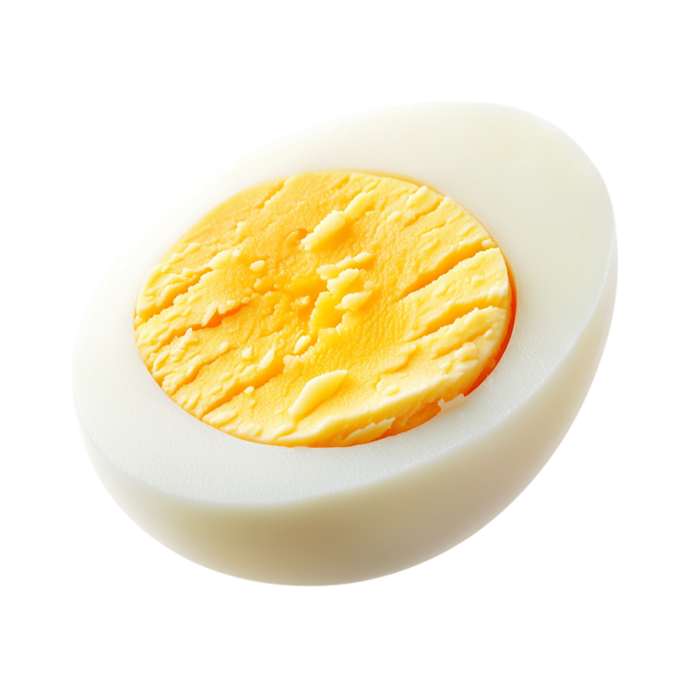 Hard Boiled Egg Slice on transparent background png