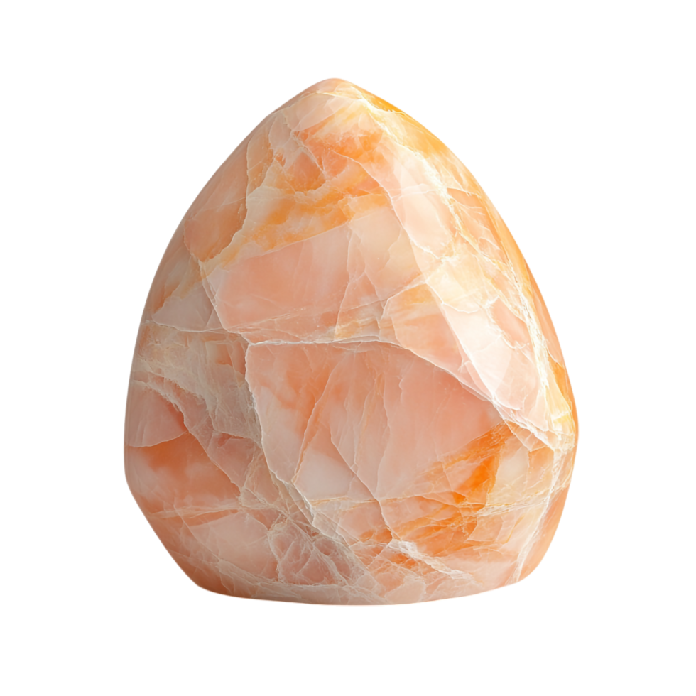 Close up of a peach marble sculpture png