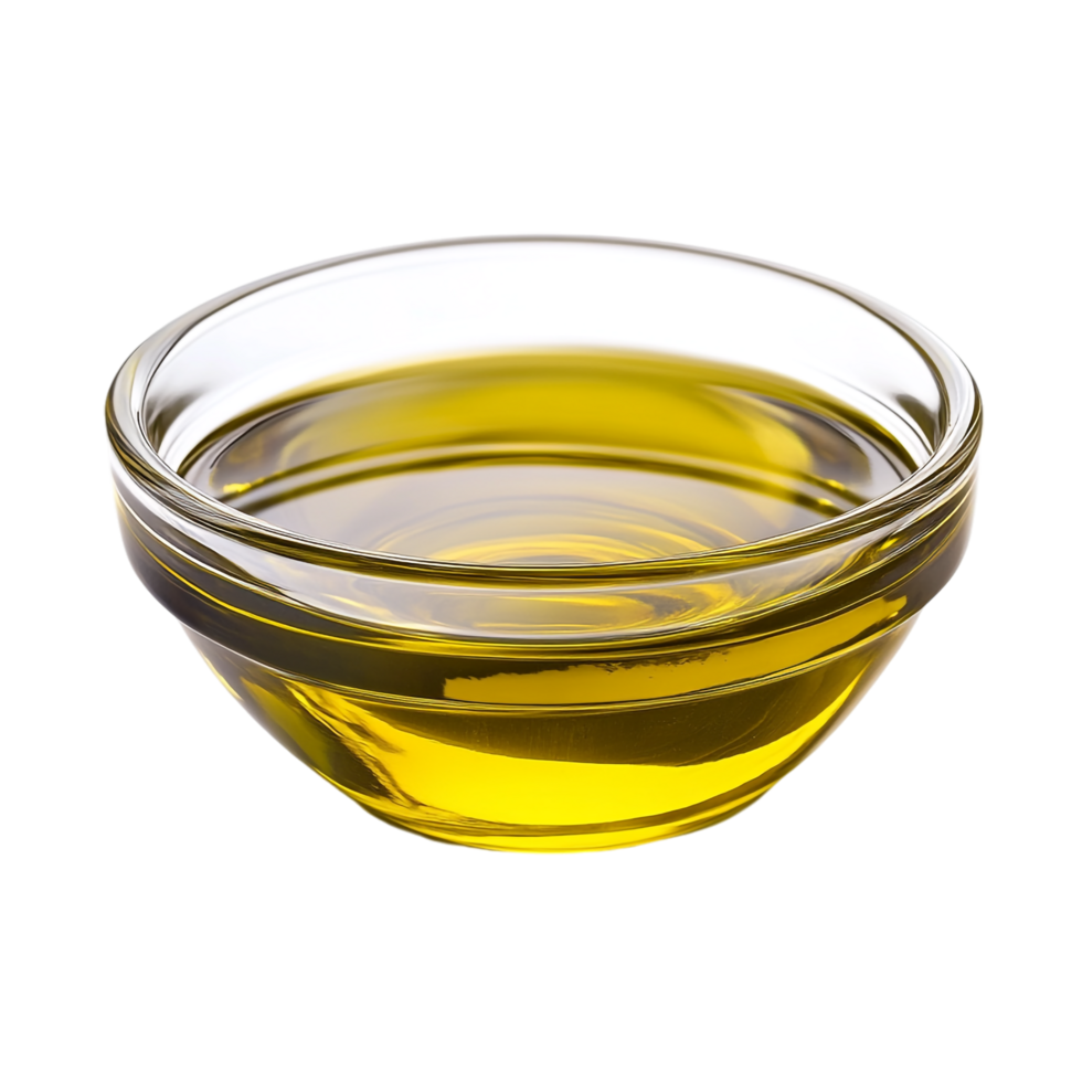 olive oil in a transparent bowl on a transparent background png