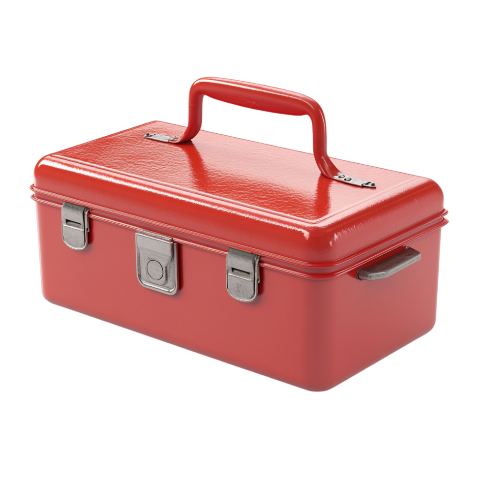 red toolbox on a transparent background png