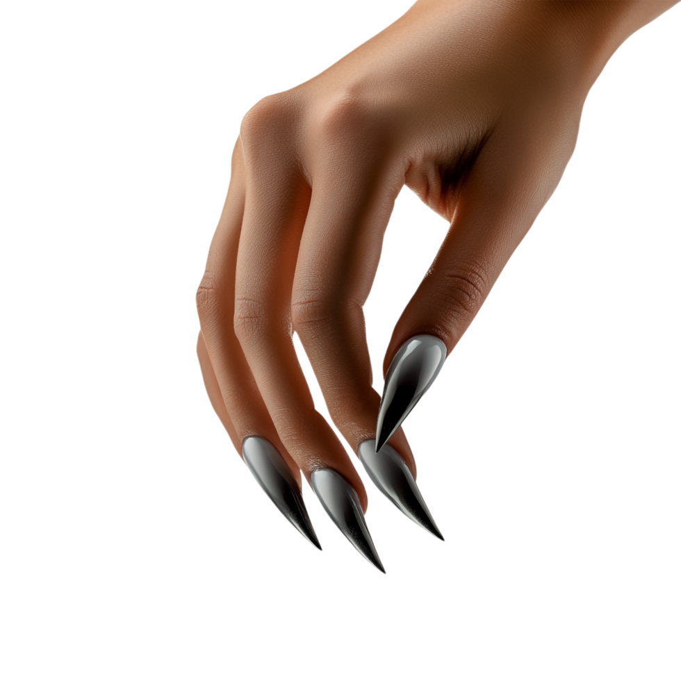 Woman with Painted Nails on transparent background png
