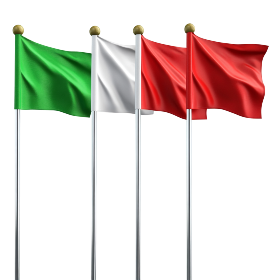 Golf Flagstick and Flag Set on transparent background png