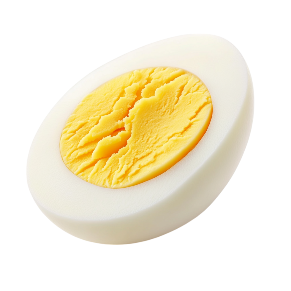 Hard Boiled Egg Slice on transparent background png