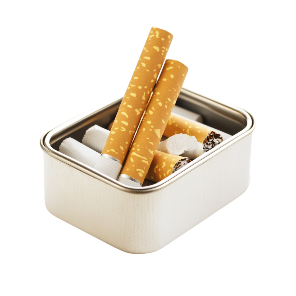 Cigarette in a tin isolated on transparent background png