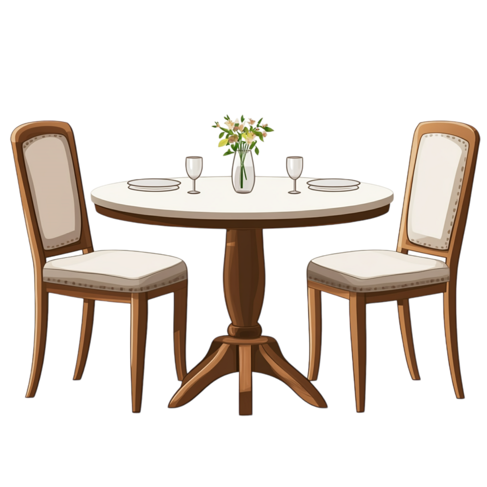 Hand dining room vector clipart on a transparent background png