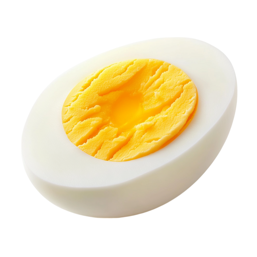 Hard Boiled Egg Slice on transparent background png