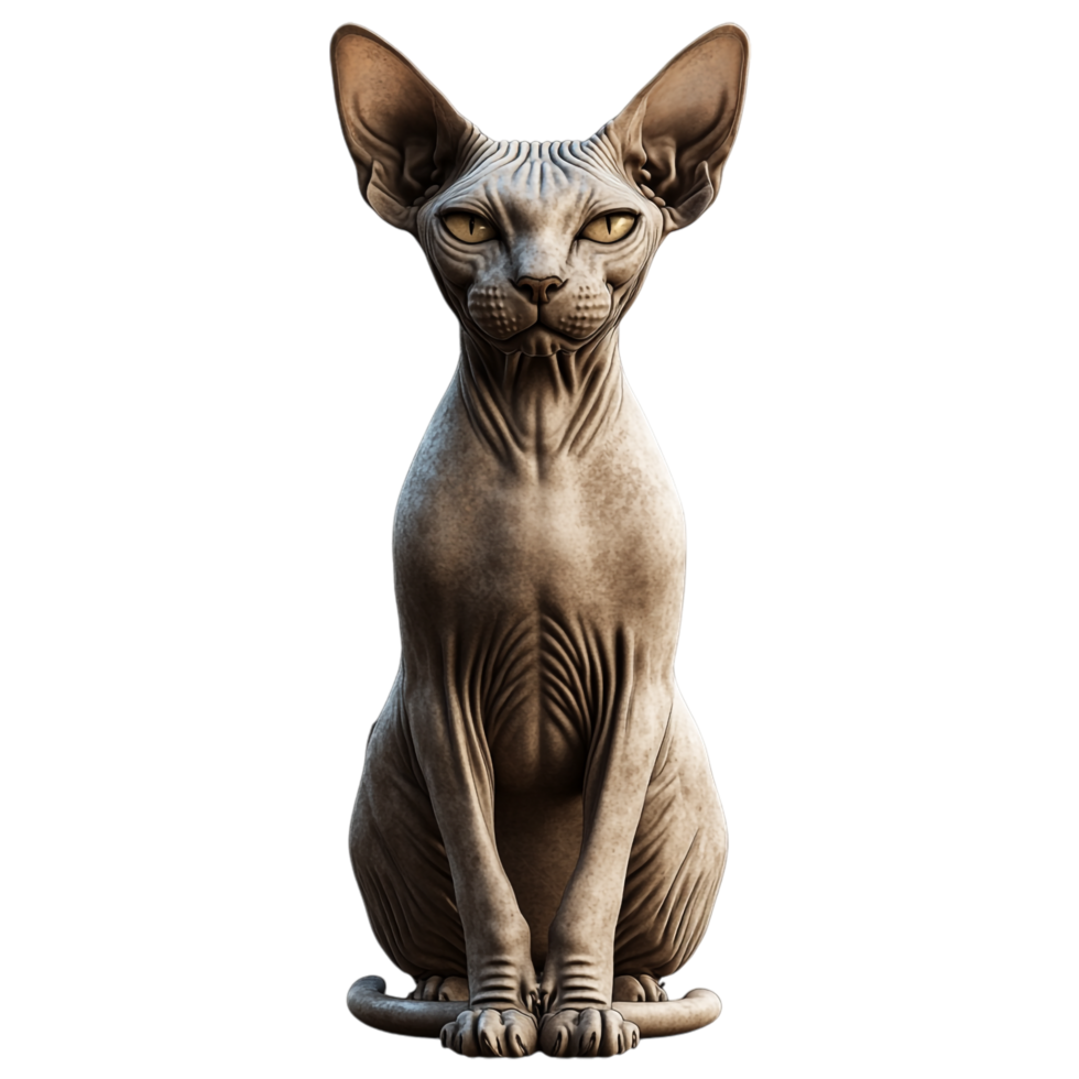 Canadian Sphynx cat isolated on transparent background png