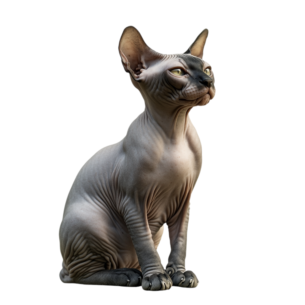 Canadian Sphynx cat isolated on transparent background png