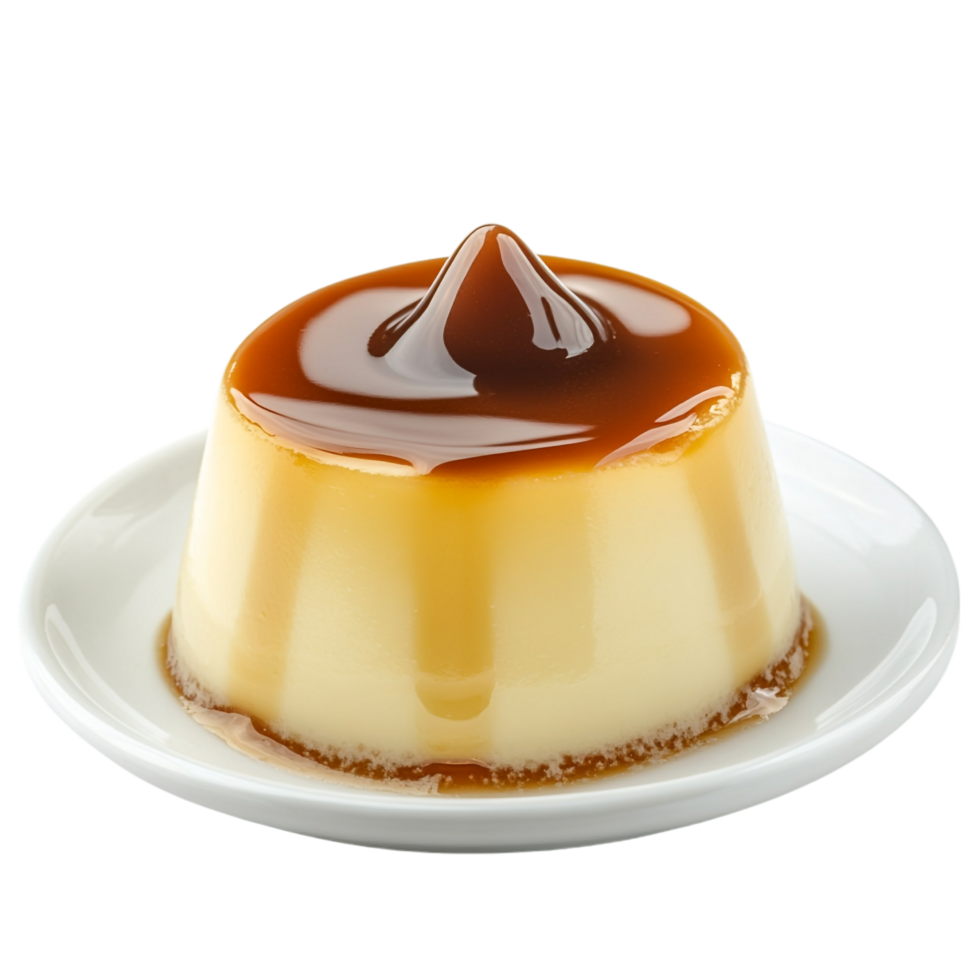 Custard Pudding on transparent background png