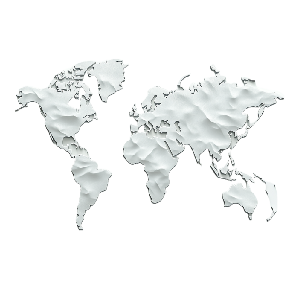 White map on a transparent background png