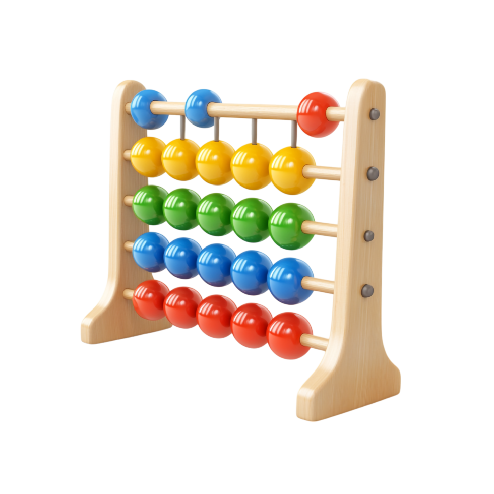 multi colored abacus on a transparent background png