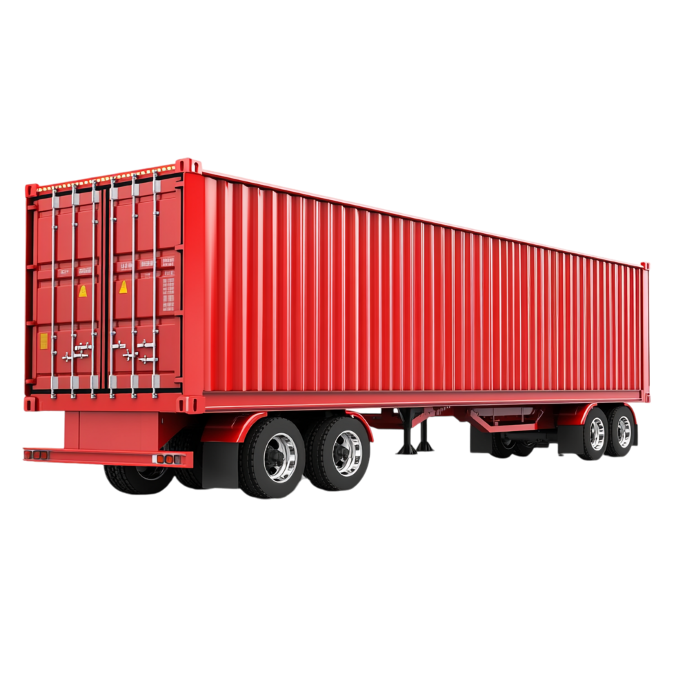 image of isolated semi trailer trucks with cargo containers png