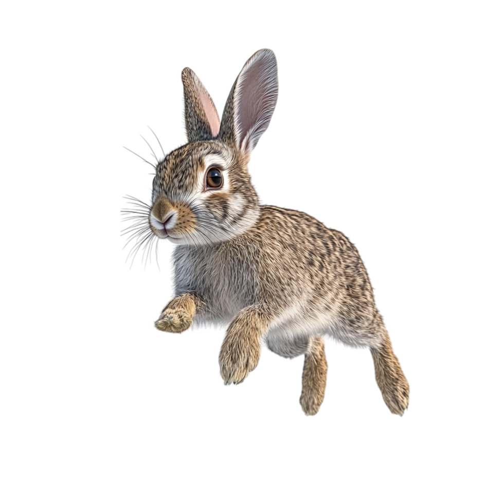 rabbit running on a transparent background png