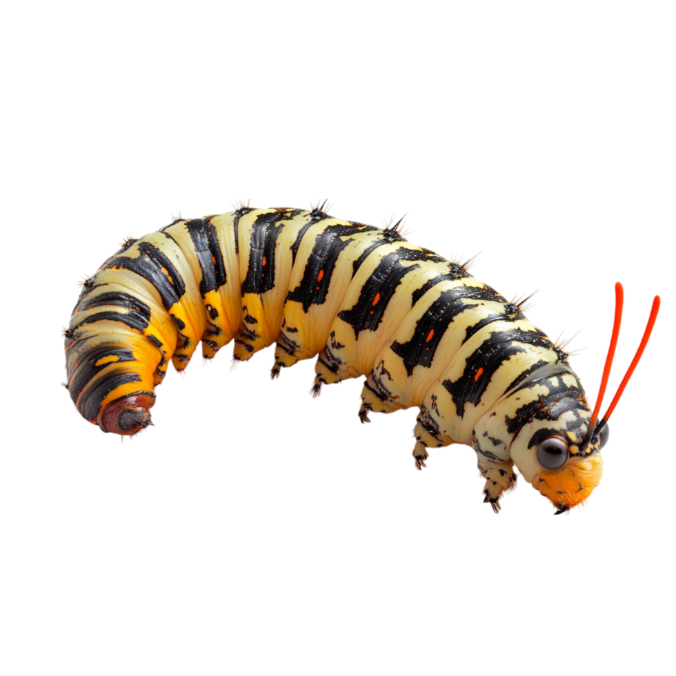 Caterpillar on transparent background png