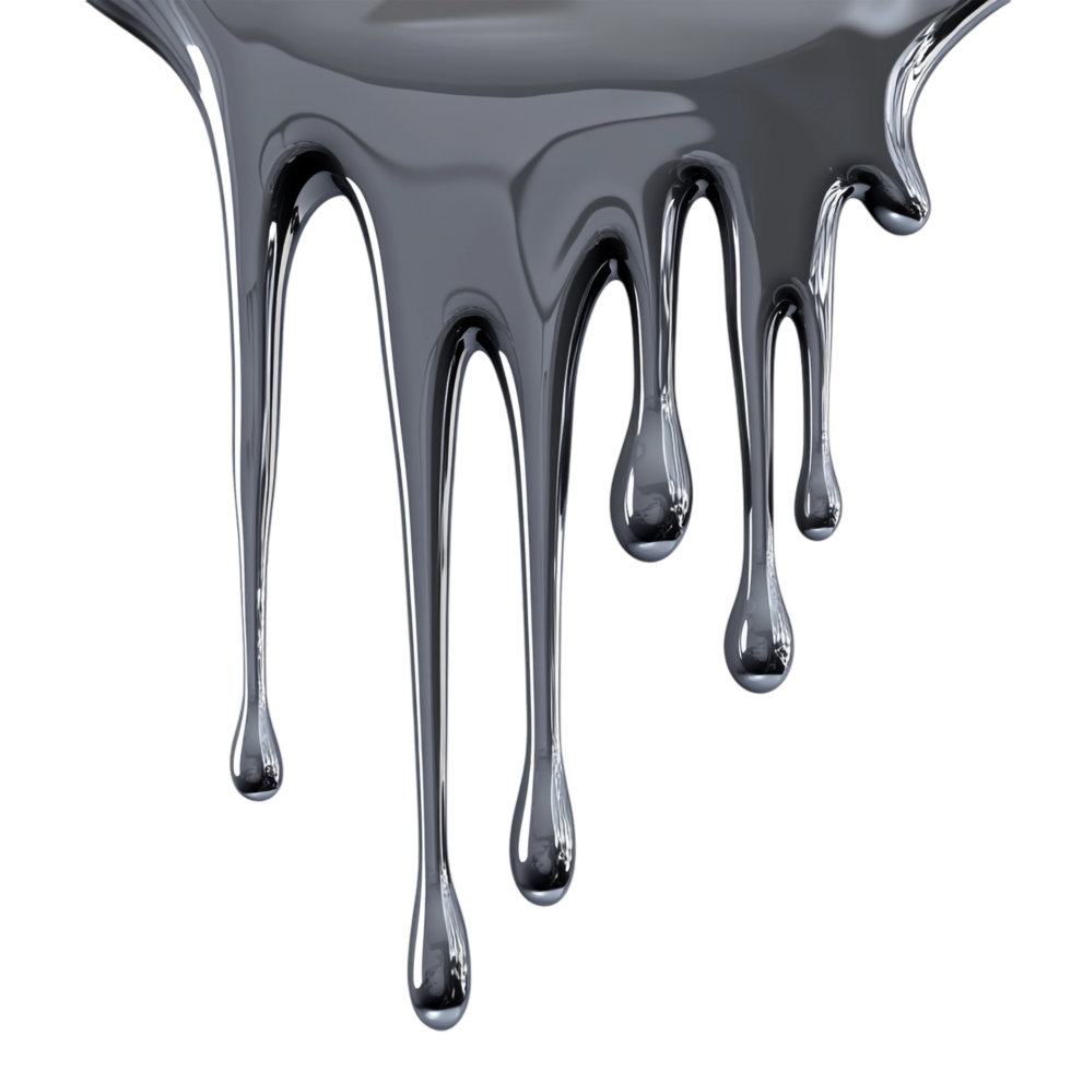Grey drips on a transparent background png