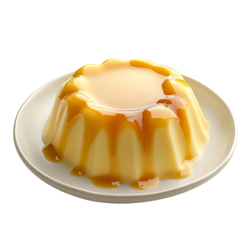 Custard Pudding on transparent background png