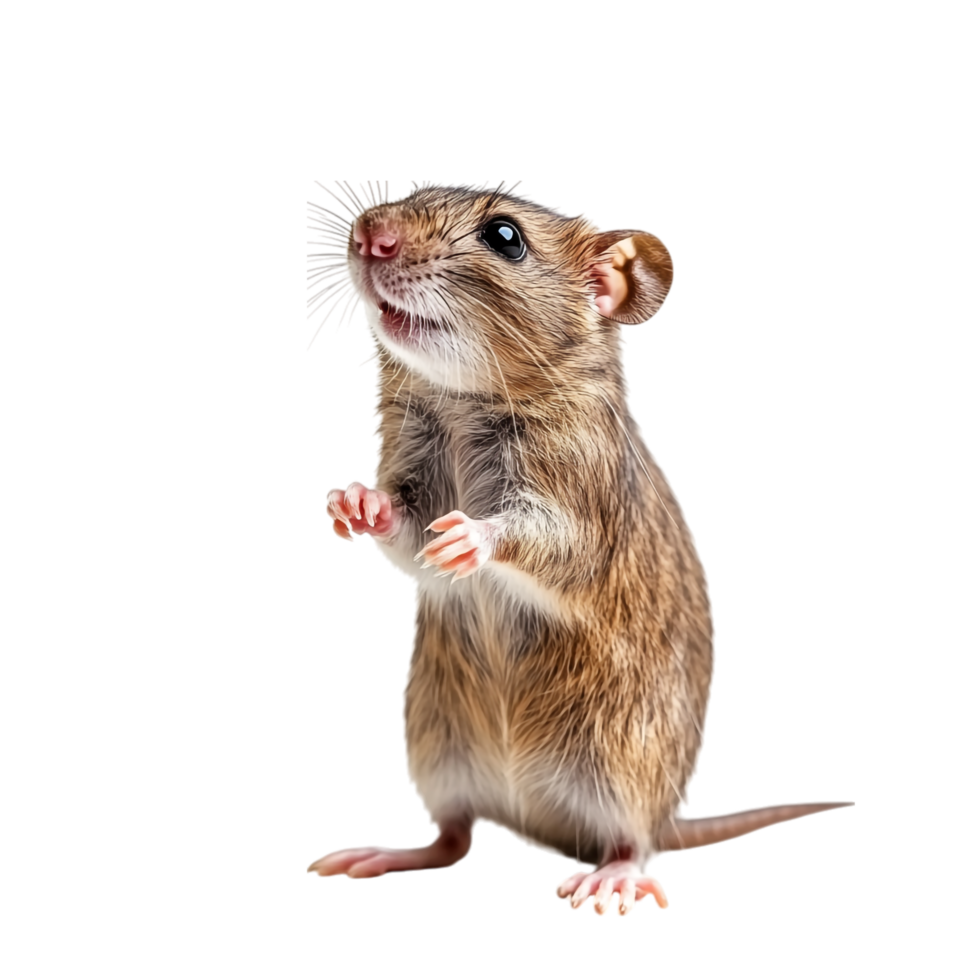 rat standing on two feet on a transparent background png