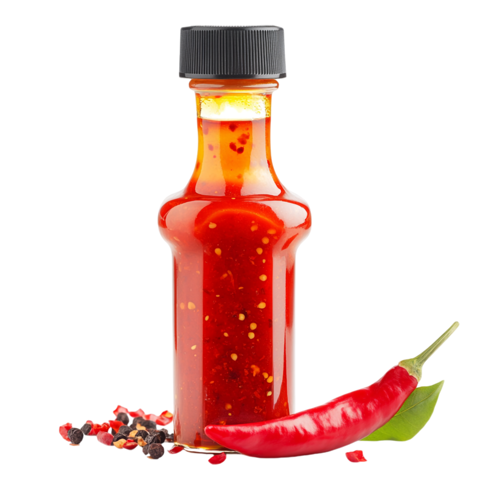 Chili Pepper Hot Sauce on transparent background png