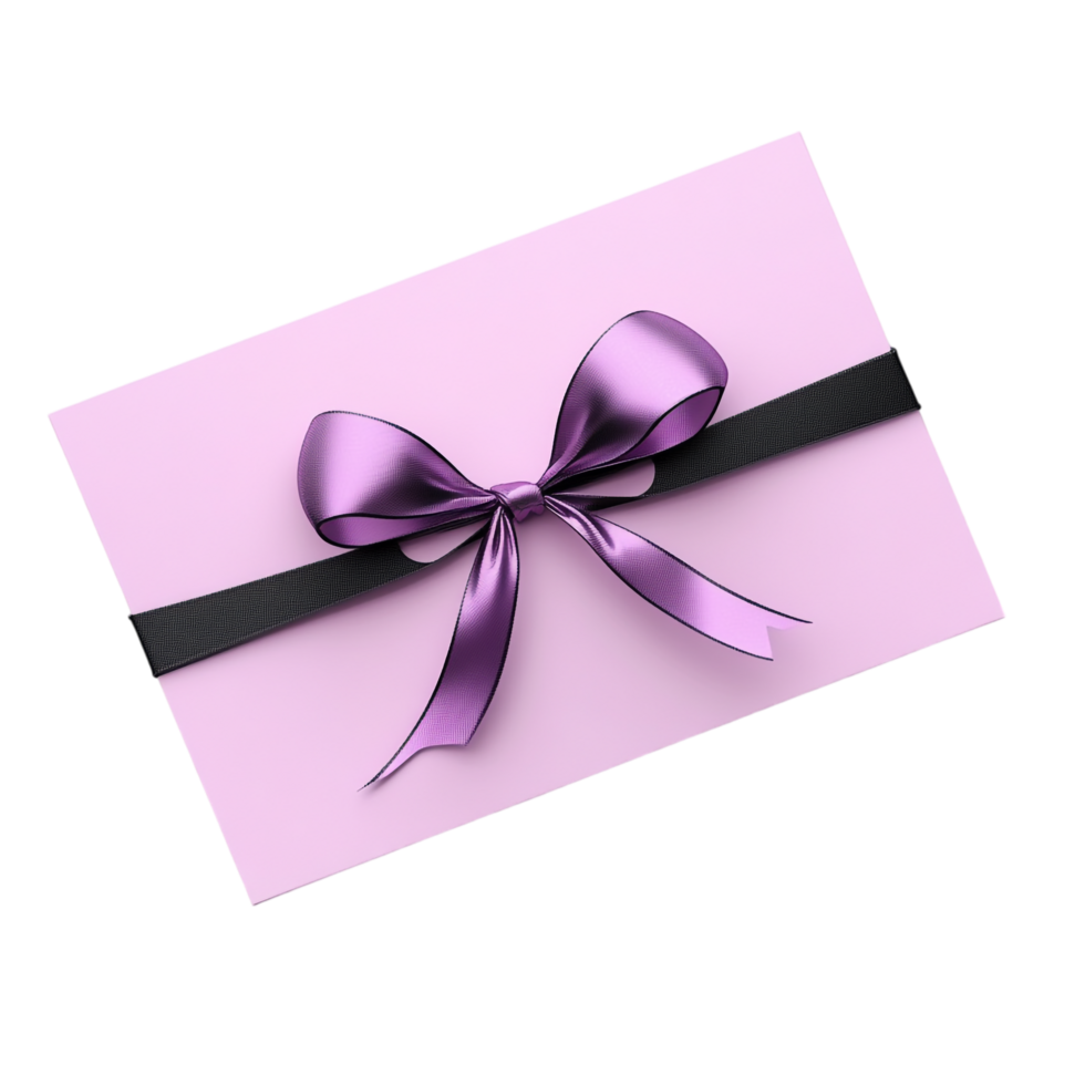 purple and pink gift card on a transparent background png