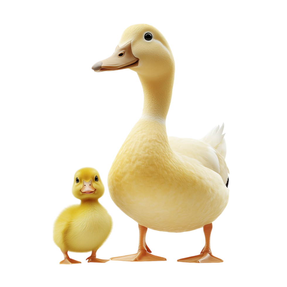 Duck with Duckling on transparent background png
