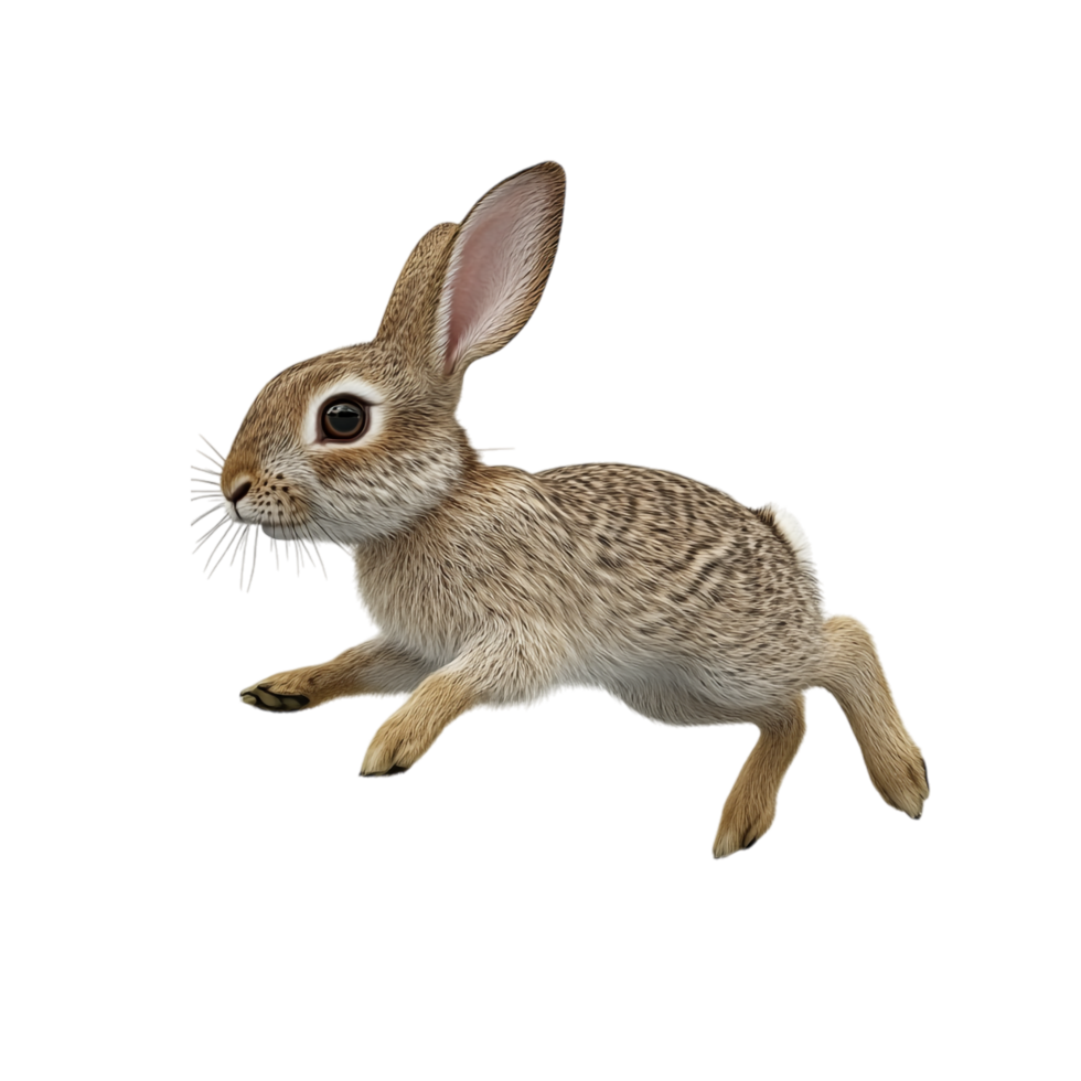 rabbit running on a transparent background png