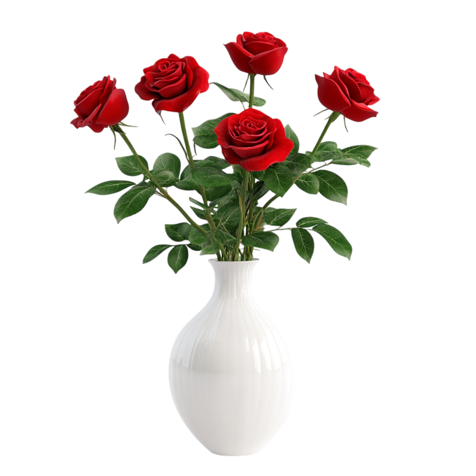 Elegant Roses in a Vase png