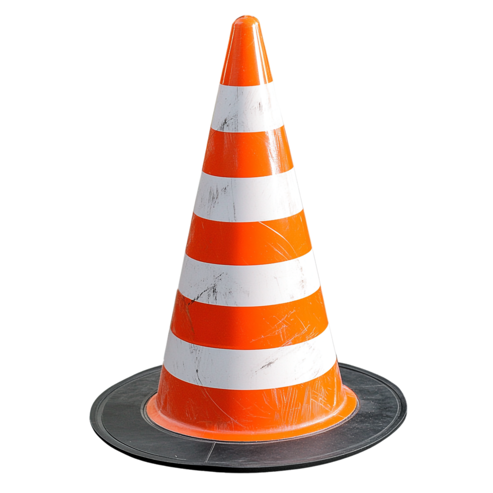 image of a traffic cone PNG clipart on a transparent background