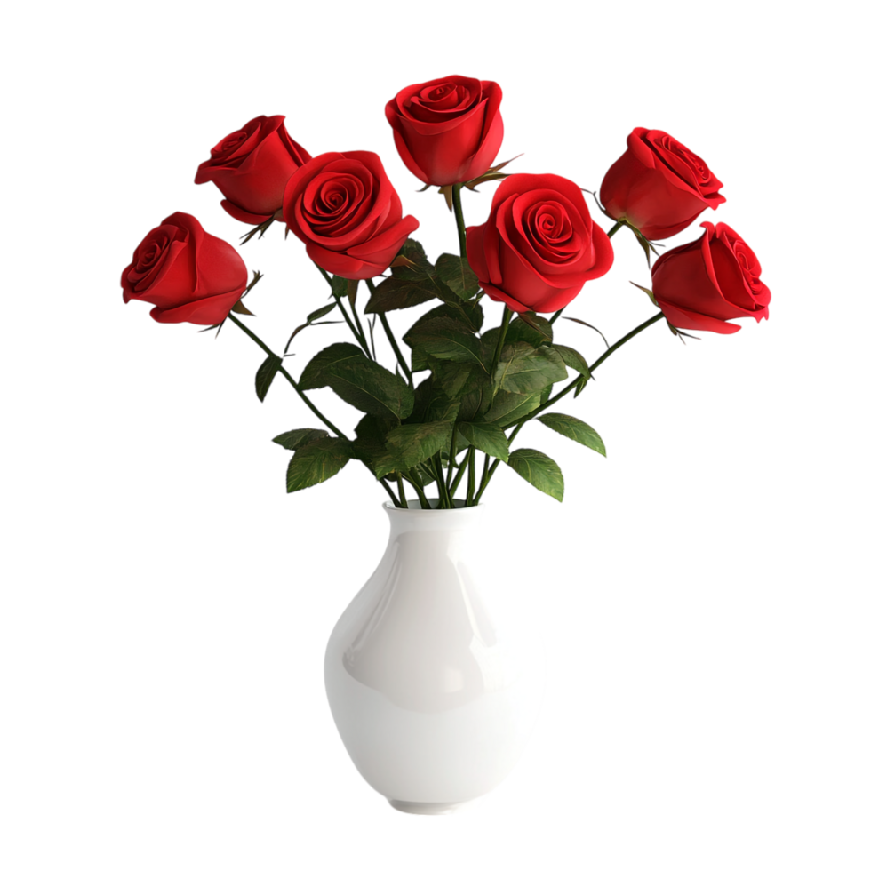 Elegant Roses in a Vase png