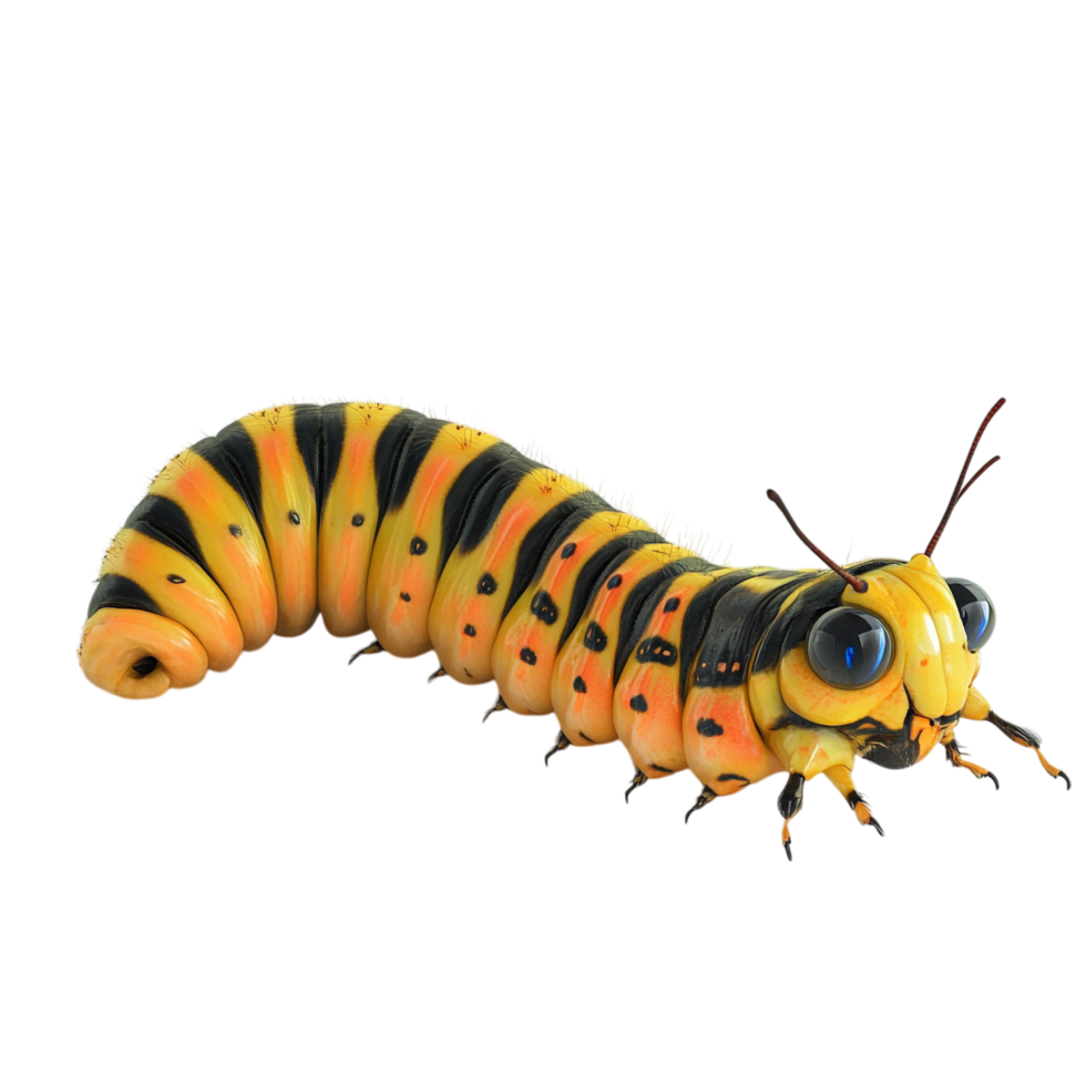 Caterpillar on transparent background png