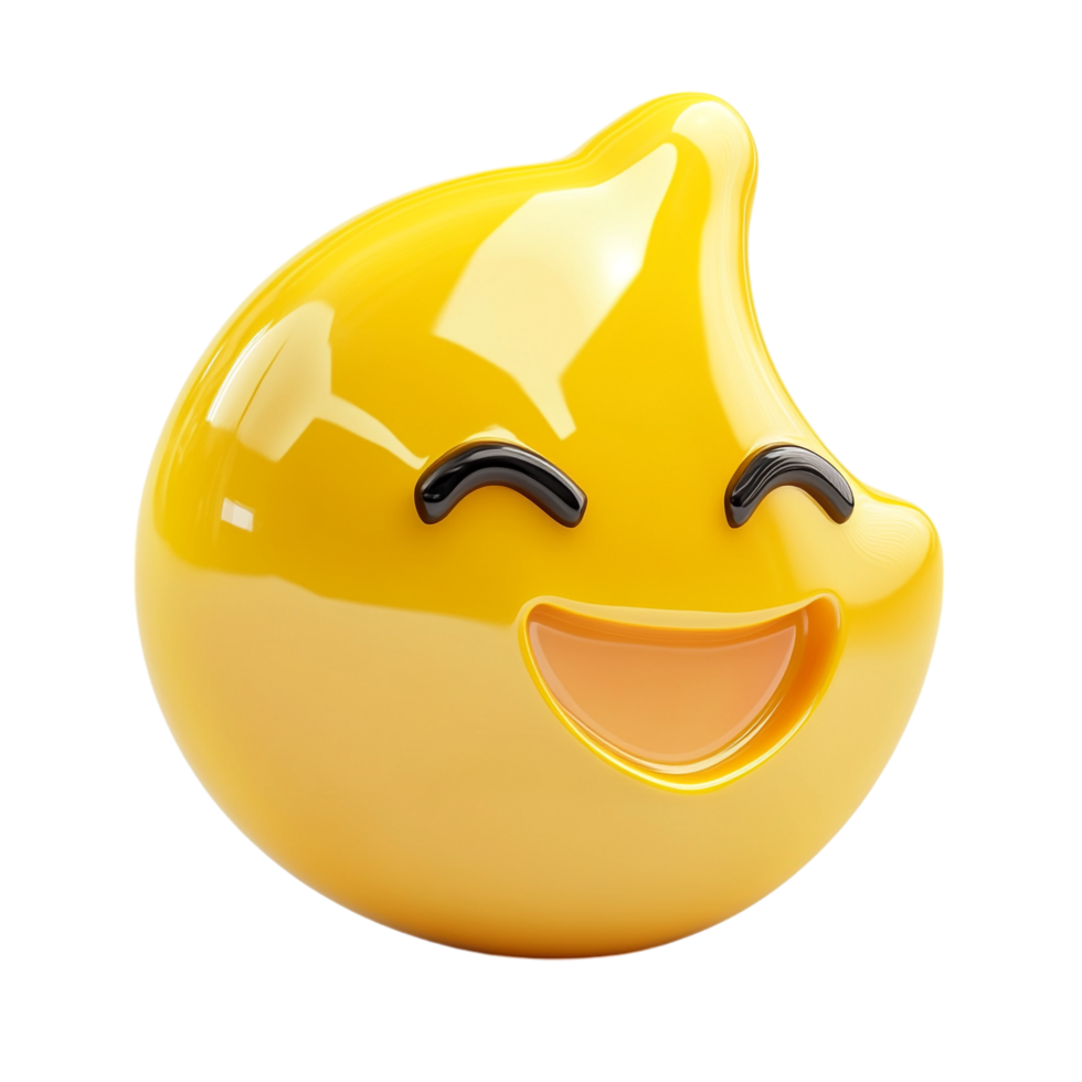 image of a 3D rendered Snapchat logo on a transparent background png