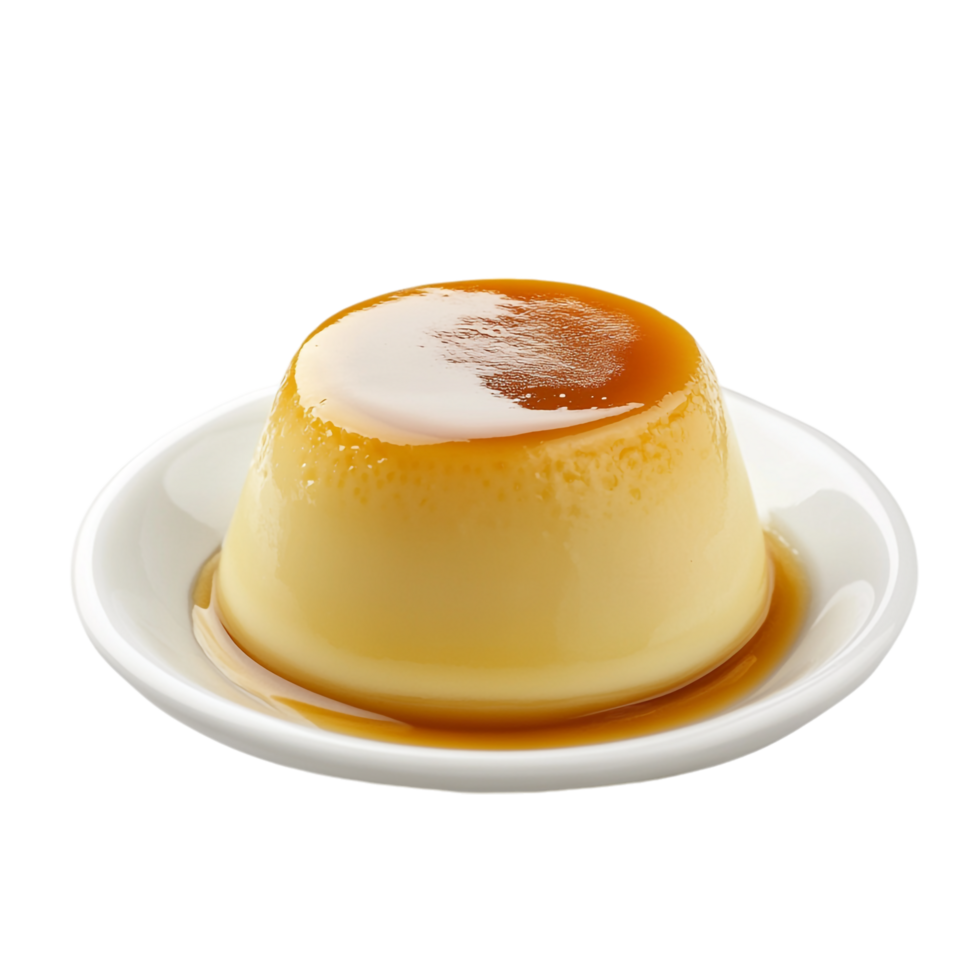 Custard Pudding on transparent background png