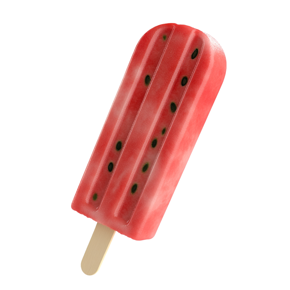 watermelon popsicle ice cream on a transparent background png