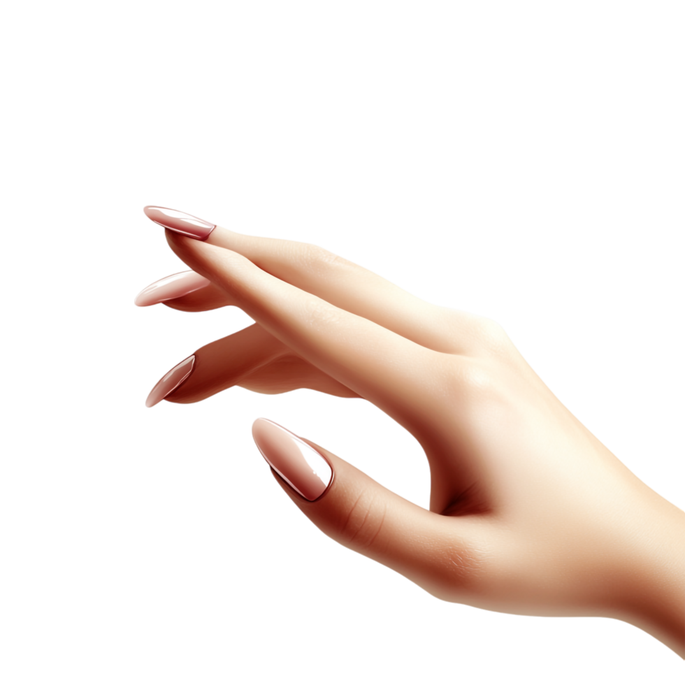 Woman with Painted Nails on transparent background png