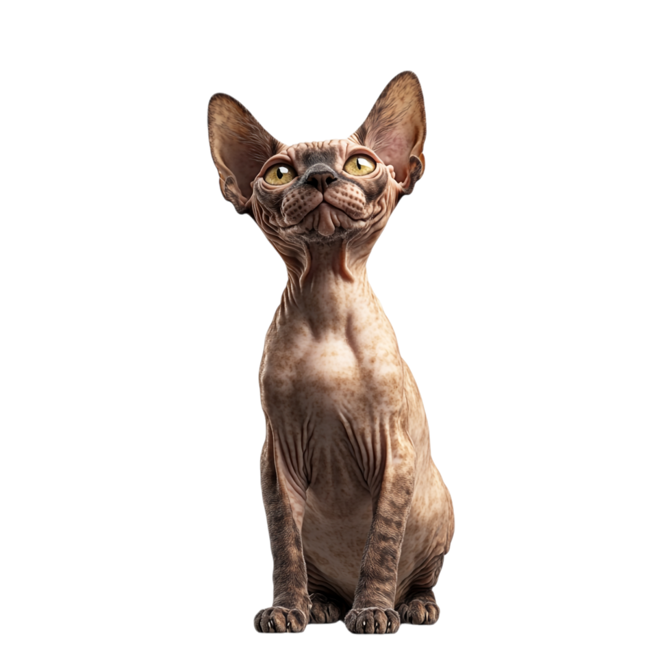 Canadian Sphynx cat isolated on transparent background png