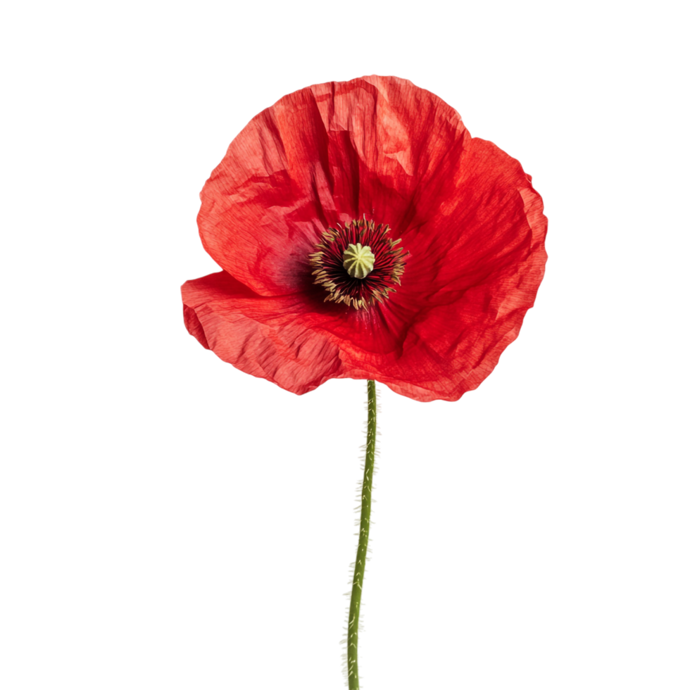 poppy flower on a transparent background png