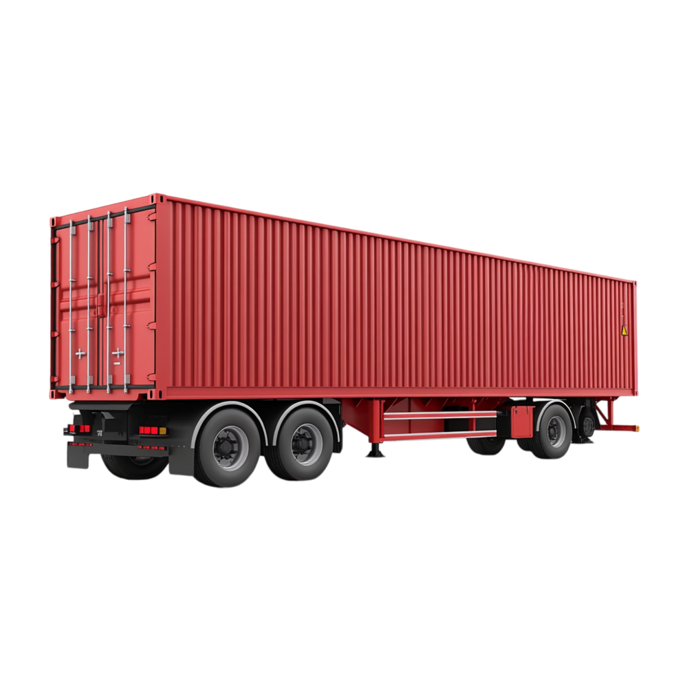 image of isolated semi trailer trucks with cargo containers png