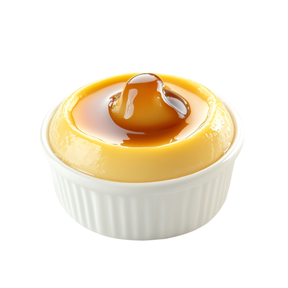 Custard Pudding on transparent background png