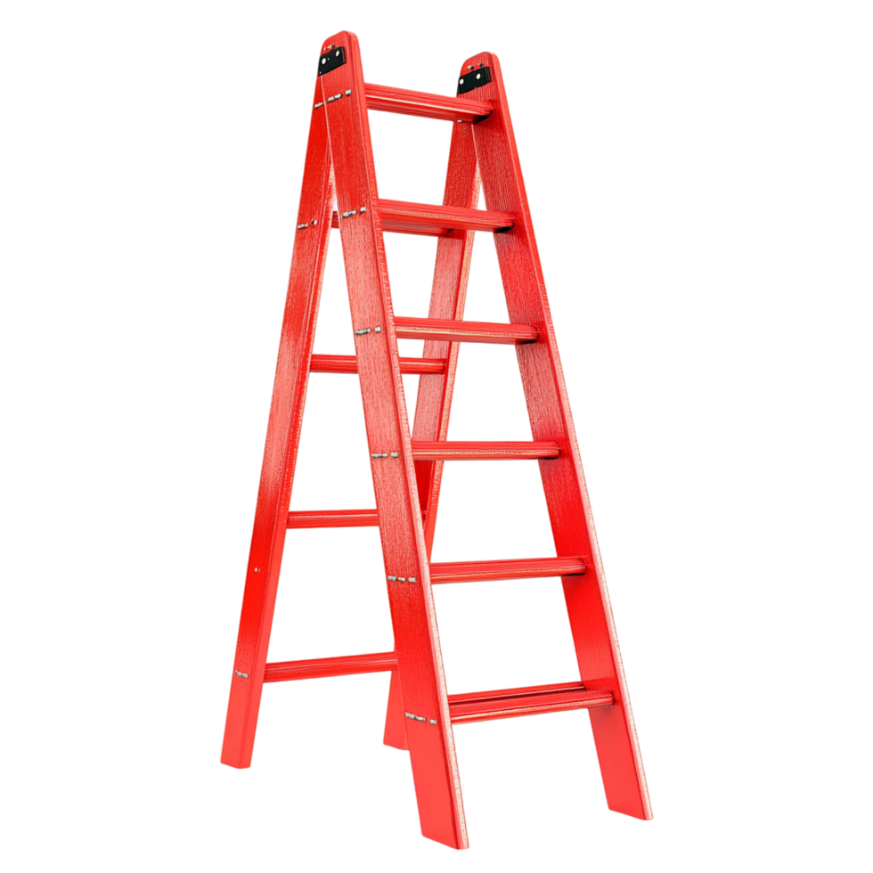 red ladder on a transparent background png