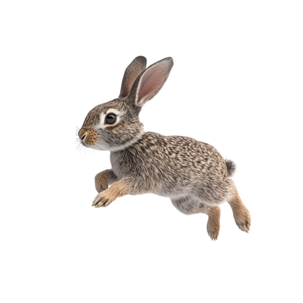 rabbit running on a transparent background png