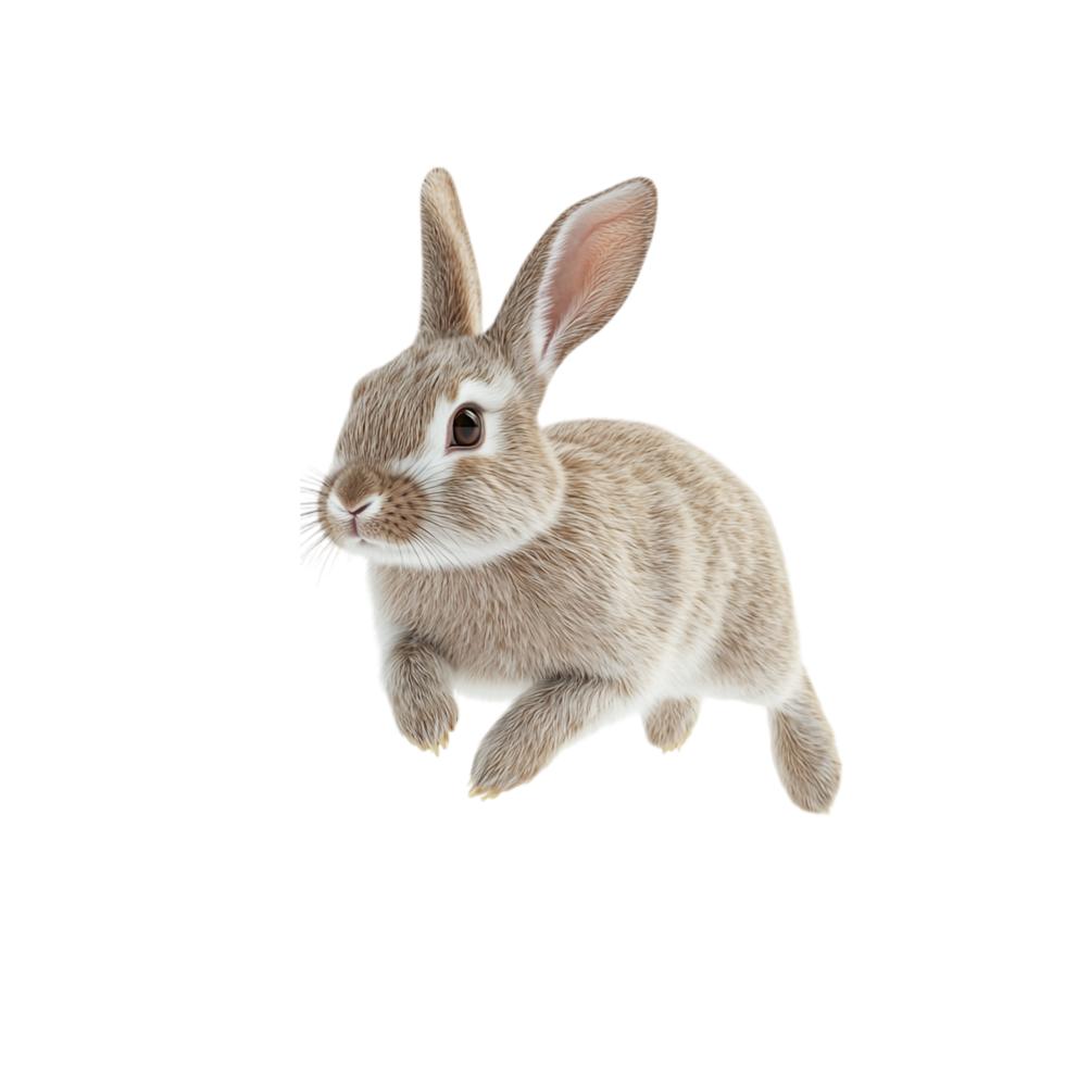 rabbit running on a transparent background png